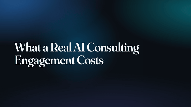 What a Real AI Consulting Engagement Costs